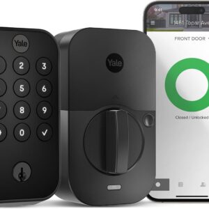 Yale Assure Lock 2 Keypad Deadbolt with Wi-Fi, Black Suede | Auto-lock with DoorSense, Temporary guest codes via app, Backup key included, Only compatible in the US and Canada